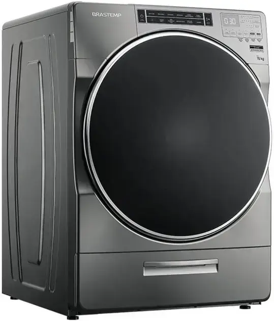 Máquina de Lavar Brastemp 15kg Titanium com Dispenser Auto Dosagem e Função Mais Roupas - BNF15AS 110V