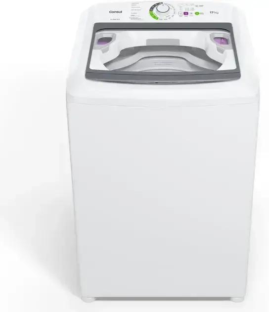 Máquina de Lavar Consul 17kg Branca com Lavagem Econômica e Ciclo Edredom - CWK17AB 220V