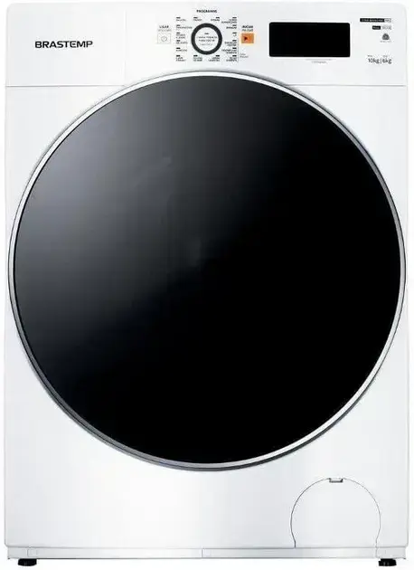 Lava e Seca Brastemp 10kg/6kg Branca Água Quente com Ciclo Tira Manchas Pro e Ciclo 1h Pronto para Vestir